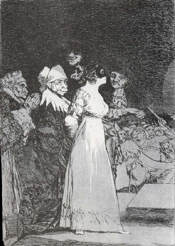 Francisco Goya El si pronuncian y la mano Alargan al primero que llega oil painting image